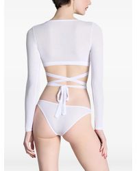 Maison Close - La Femme Amazone Ribbed Wrap Top - Lyst