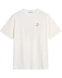 Café Kitsuné - Logo-Embroidered T-Shirt - Lyst