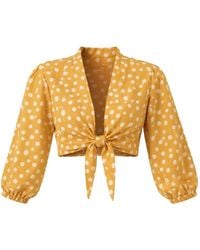 Adriana Degreas - Blouse Nouée À Pois - Lyst