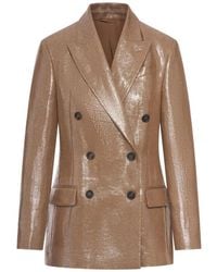 Brunello Cucinelli - Double-Breasted Blazer - Lyst