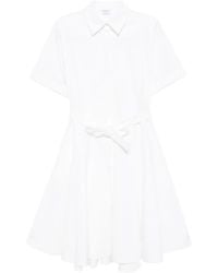 McQueen - Belted Cotton Shirt Dress - Lyst