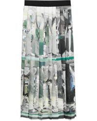 MSGM - Falda larga plisada - Lyst