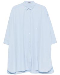 Jil Sander - Oversized Curved-Hem Shirt - Lyst