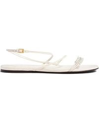 KHAITE - Bead-Embellished Loop Flat Sandals - Lyst