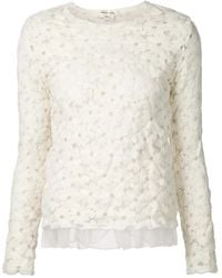 Comme des Garçons - Lace Ruffled Hem Blouse - Lyst