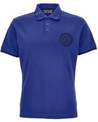 Versace Jeans Couture - Polo With Embroidered Logo - Lyst