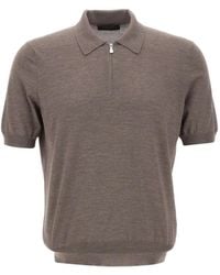 Gran Sasso - Half-Zip Short-Sleeve Polo Shirt - Lyst