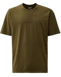 C.P. Company - T-Shirt Met Geborduurd Logo - Lyst