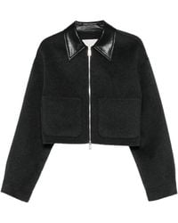 Nanushka - Giacca Con Zip E Finiture - Lyst