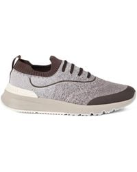 Brunello Cucinelli - Low-Top Knitted Sneakers - Lyst