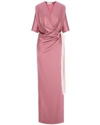 V:PM ATELIER - Samantha Wrap-Style Maxi Dress - Lyst