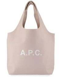 A.P.C. - Ninon Logo-Print Tote Bag - Lyst