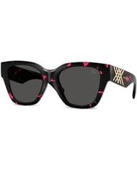Burberry - Splatter-Print Square-Frame Sunglasses - Lyst