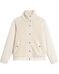 Woolrich - Veste Bomber Côtelée À Manches Longues - Lyst