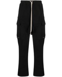 Rick Owens - Drawstring Drop-crotch Cargo Trousers - Lyst