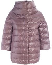 Herno - Three-Quarter Sleeve Puffer Jacket - Lyst