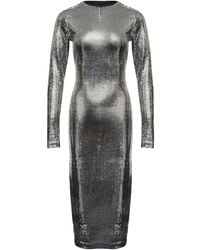 MM6 by Maison Margiela - Long-Sleeve Midi Dress - Lyst