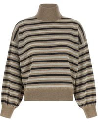 Brunello Cucinelli - 'sparkling Stripes' Sweater - Lyst