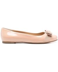 Ferragamo - Ballerines Varina En Cuir Verni - Lyst