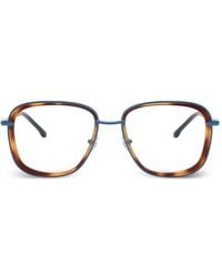 DIESEL - Tortoiseshell-Effect Square-Frame Glasses - Lyst