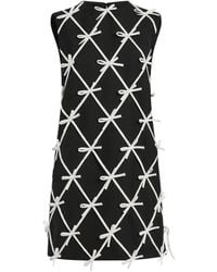 Moschino - Robe Courte À Détail De Nœud Et Fintions Ajourées - Lyst