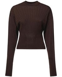 Sportmax - Ribbed Virgin Wool Jumper - Lyst