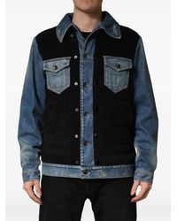 Dolce & Gabbana - Corduroy-Panel Denim Jacket - Lyst