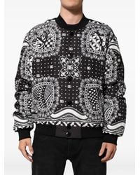 Dolce & Gabbana - Veste Bomber À Imprimé Bandana - Lyst
