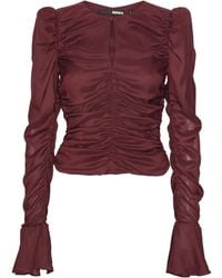 ROTATE BIRGER CHRISTENSEN - Ruched Blouse - Lyst