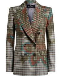 Etro - フローラル チェック ジャケット - Lyst