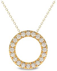 Diamond Essentials - Diamond Circle-Pendant Necklace - Lyst