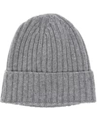 Dell'Oglio - Ribbed Beanie Hat - Lyst