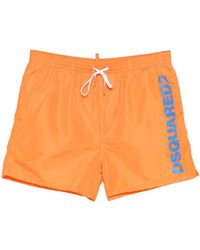 DSquared² - Logo Drawstring Swim Shorts - Lyst
