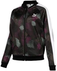 PUMA - Classics T7 Striped Patterned Sweatshirt - Lyst