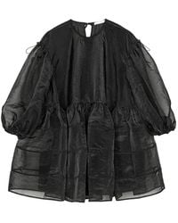 Cecilie Bahnsen - Cbdarcy Tie-Detail Mini Dress - Lyst