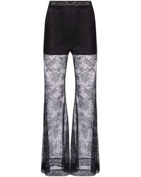 Nina Ricci - Lace-detailing Flared Trousers - Lyst