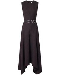 Nicholas - Pinstripe Belted-Waist Asymmetric Dress - Lyst