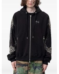THUG CLUB - Iron Steel Focus Stud-Embellished Zip Hoodie - Lyst