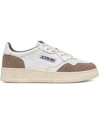 Autry - Calf Leather Panelled Lace Sneakers - Lyst