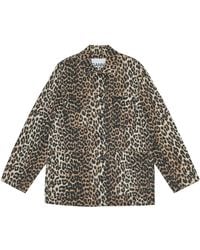 Ganni - Giacca-Camicia Con Stampa - Lyst