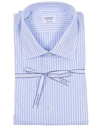 Mazzarelli - Striped-Pattern Slim-Fit Shirt - Lyst