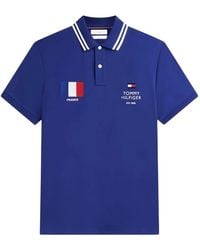 Tommy Hilfiger - Logo-Embroidered Striped-Trim Polo Shirt - Lyst
