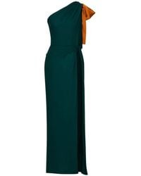 Saint Laurent - Bow-Detail One-Shoulder Dress - Lyst
