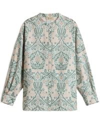 Woolrich - Chemise Fleurie À Col Officier - Lyst