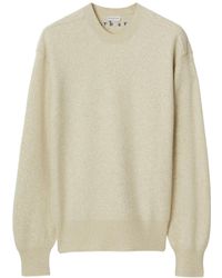 Burberry - Wollen Trui Met Ronde Hals - Lyst