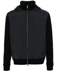 Herno - Knitted-Panels Hooded Jacket - Lyst