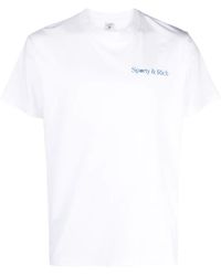 Sporty & Rich - Logo-Print Cotton T-Shirt - Lyst