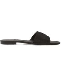 Guess - Elysone Logo-Print Flat Sandals - Lyst