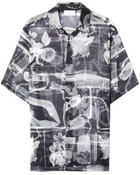 Off-White c/o Virgil Abloh - X-ray Print Silk Shirt - Lyst