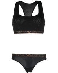 Emporio Armani - Logo Tape-detail Underwear Set - Lyst